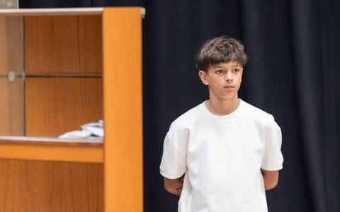 Adi Gimziunas in rehearsals for Under the Shadow.