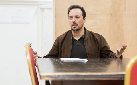 Rachid Sabitri in rehearsals for Under the Shadow