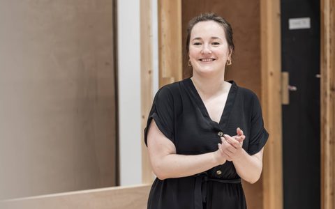 Roberta Zuric in rehearsals for Cleansed.