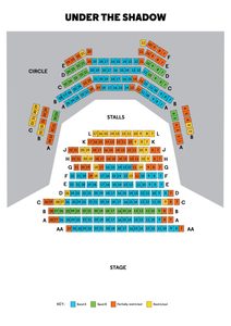 Infographic showing the layout of the auditorium.